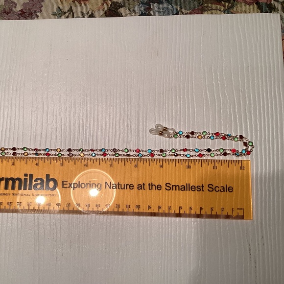 Gold Multicolored Rainbow 🌈Crystal Eyeglass Chain Lanyard - Picture 3 of 4